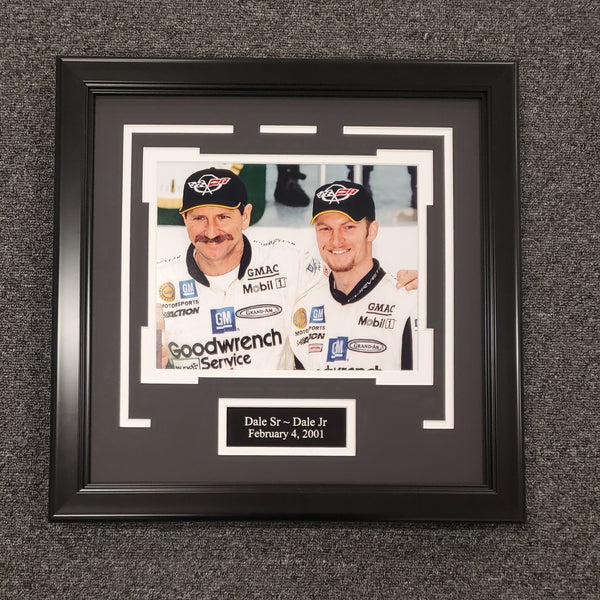 Dale Earnhardt Sr. and Jr. Unsigned 8x10 (0038)