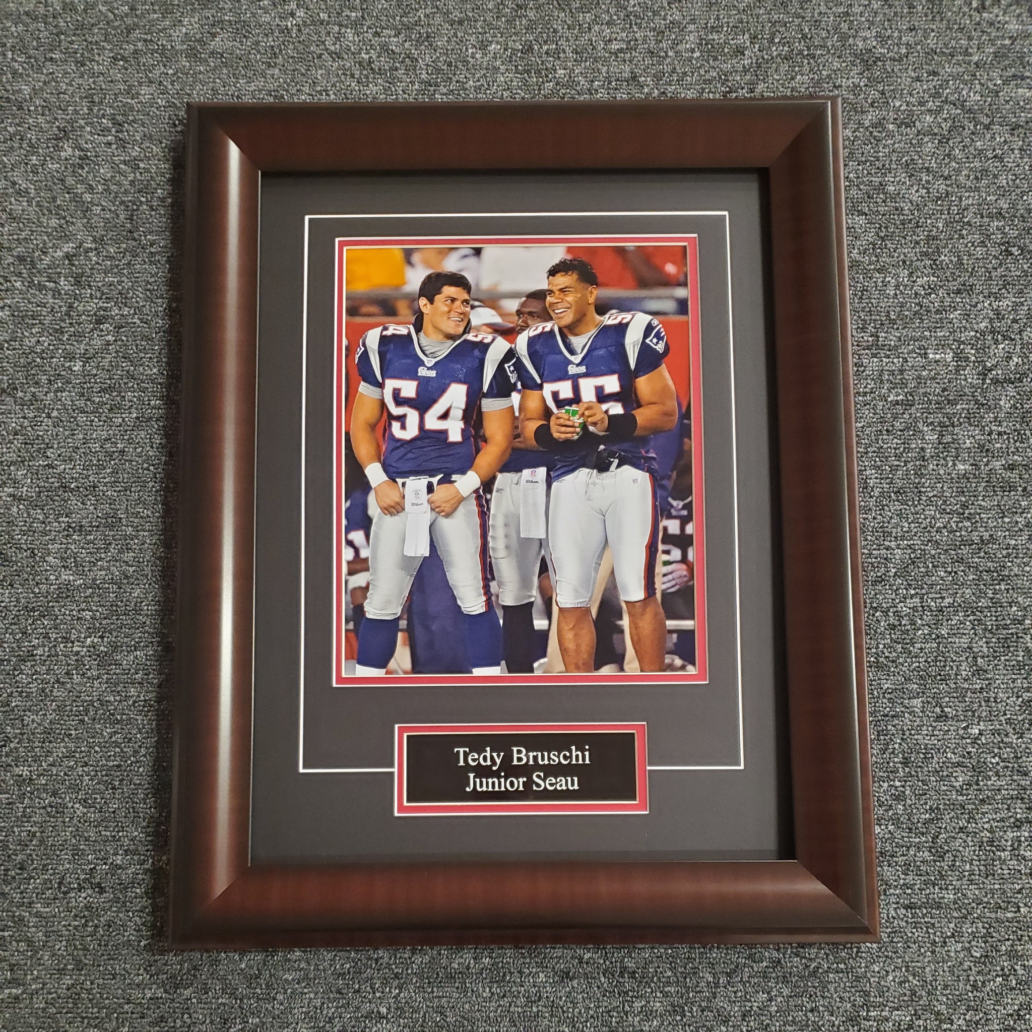 Tedy Bruschi & Junior Seau Unsigned 8x10 (0195)