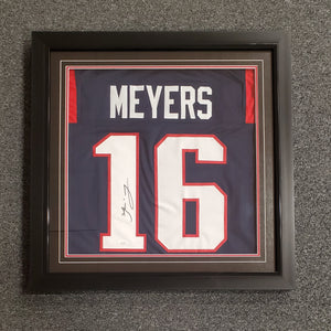 Jakobi Meyers Signed & Framed Jersey