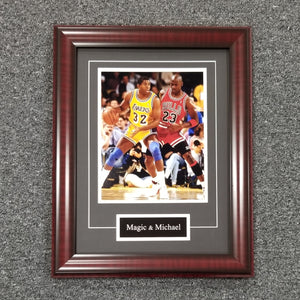 Magic Johnson & Michael Jordan Unsigned 8x10 (0403)